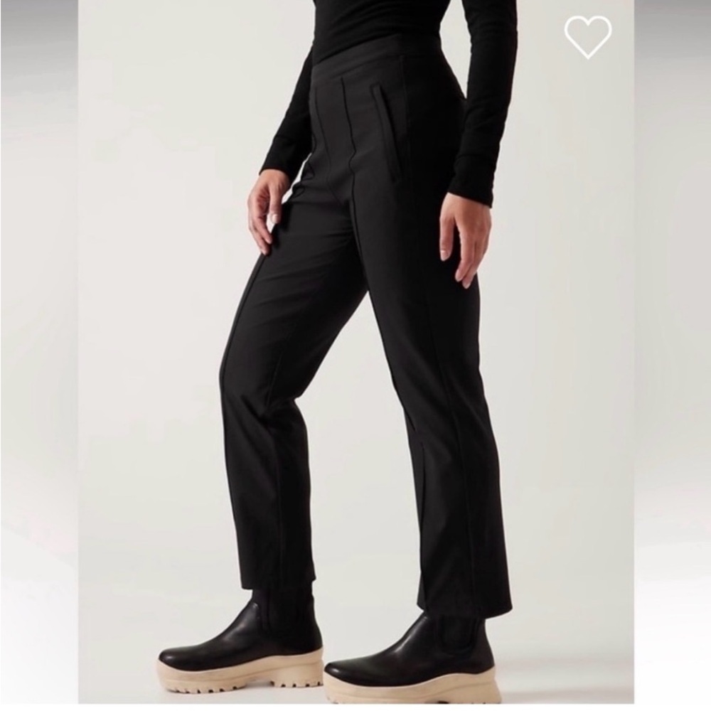 ATHLETA Headlands Hybrid Straight Leg Black Pants Stretch Women's Size 8 - Picture 12 of 15